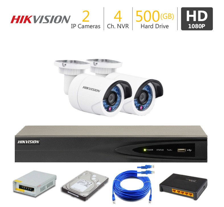 100% Original Full HD IP Camera Package – HIKVISION (2 Cameras)